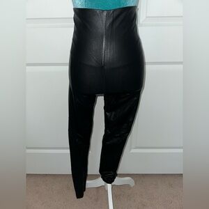 Black PU legging pants